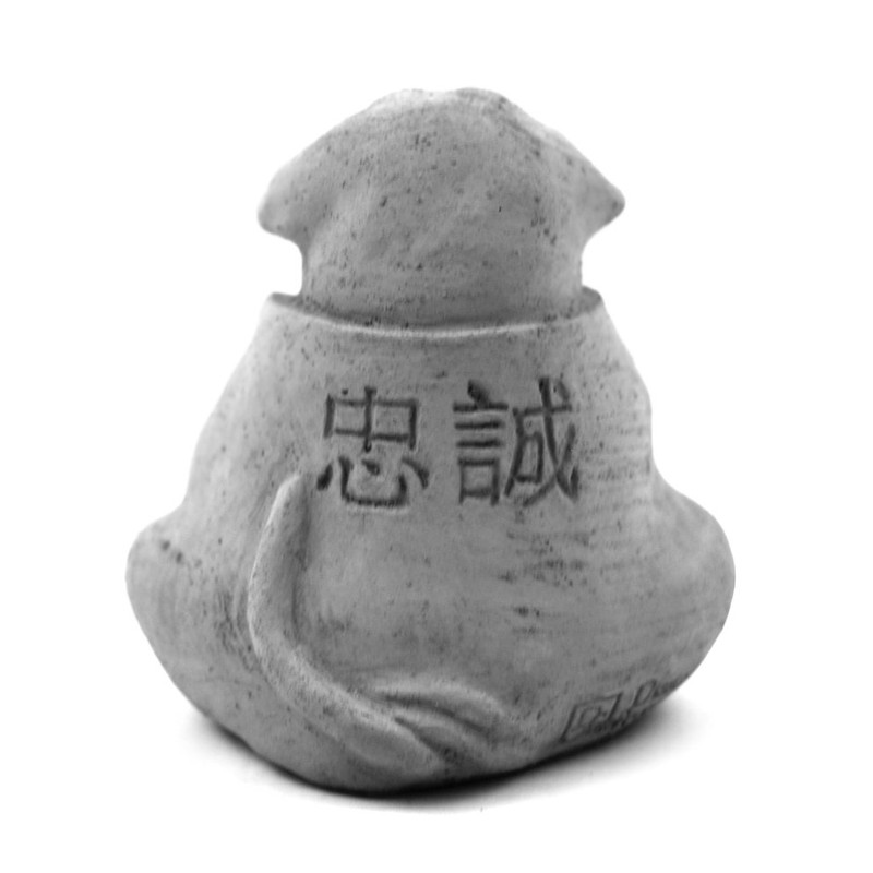 Modern Artisans Meditating Dog - Cast Stone Desk Pet, 3"