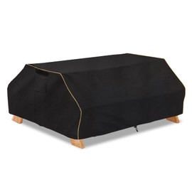 Bitubi 70 / 72 Inch Waterproof Picnic Table Cover With Bench Covers,Classic Black Wind Dust Proof Anti-UV, 72”Outdoor Cover For Picnic Table