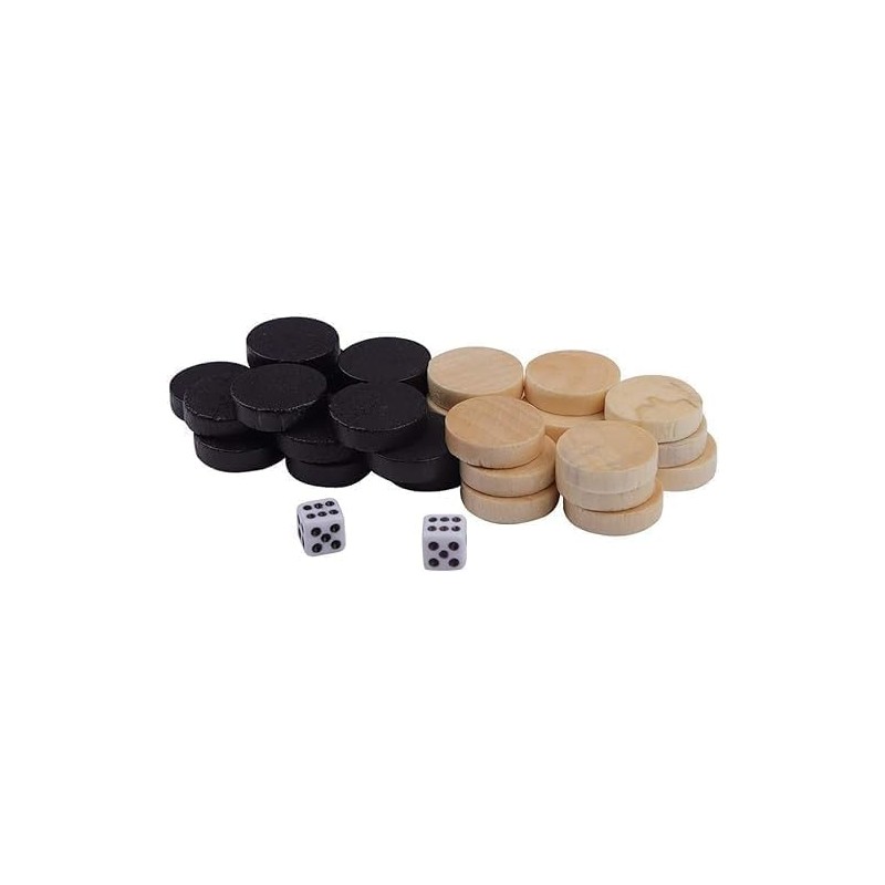 32Pcs Two-Tone Game Chess Piece, Roundness Draughts and Checkers and