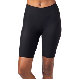 Terry Bike Shorts Women Padded, Long Haul Hi-Rise Cycling Shorts for Women High Waisted Compression Flex Air Max Chamois - Black, Large