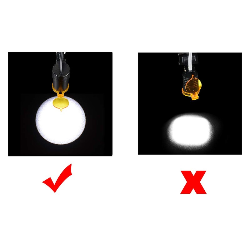 BONEW Separate 5W Metal Clip Headlamp Headlamp with Filter for