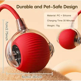 Interactive Rolling Ball Electric Ball Automatic Toy Self Moving for Dog/Cat New