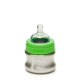 Klean Kanteen Kid Kanteen Baby Trinkflasche Brushed Stainless 148ml/5oz, Silber