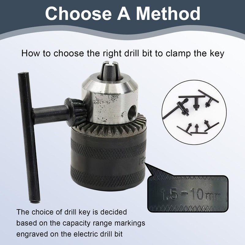 6 Pieces Universal Chuck Keys for Drills, Drill Chuck Key