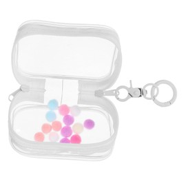 Abaodam PVC Doll Display Case with Keychain Transparent Blind Boxes Organizer for Dolls Figures Portable Storage Bag with Clear View for Collectibles Travel Friendly Mini Hanging