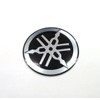 Yamaha Genuine Aluminum Coated Sticker 55mm Diameter Silver/Black