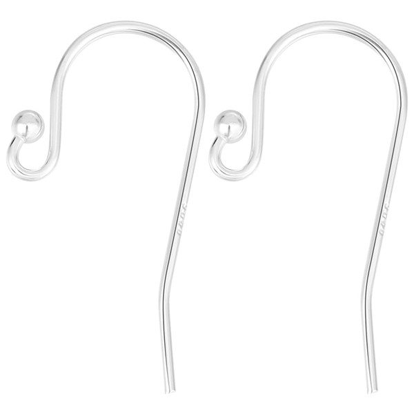 Beebeecraft 1 Box of 10 925 Sterling Silver Ear Hooks