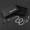 HZMAN Stainless Steel Nail Cross Necklace for Men Gothic Pendant