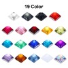 MECCANIXITY 50 Pcs Acrylic Flat Back Rhinestones 8mm Square Artificial