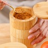 Home 3 Tier Bamboo Wood Container 3 Tier Seasoning Container