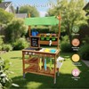 Beipoo Mud Kitchen with Canopy, Outdoor Play Kitchen with Sink,
