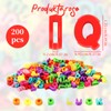 Pack of 200 Colourful Letter Beads, A-Z 3D Alphabet Beads,