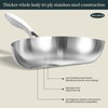 DELARLO Tri-ply Stainless Steel Frying Pan Set with Lid 8"