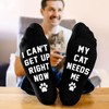 VICRAZY Funny Socks for Men - Ideal Cat Dad Gifts