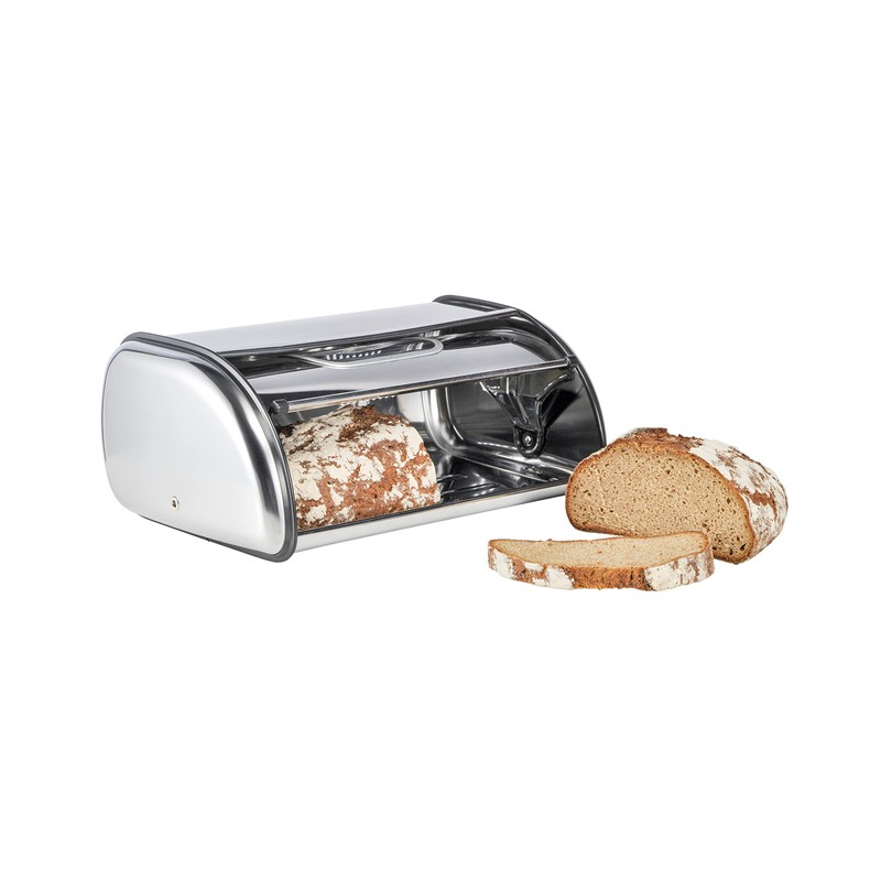 Stainless steel bread box with window