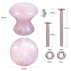 mookaitedecor 2 Pieces Crystal Mushroom Cabinet Knobs with Screws Knob
