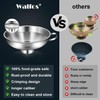 Walfos 5.5 Inch and 4 inch Stainless Steel Wide-Mouth Funnel
