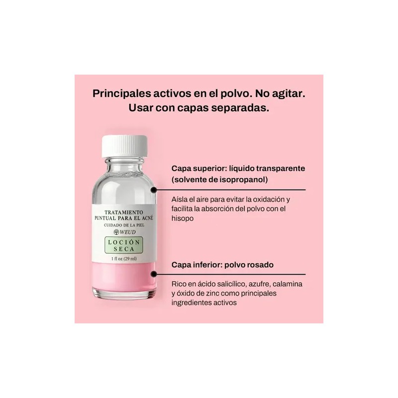 Weud Tratamiento Acné De Loción Seca Ácido Salicílico 29ml*2