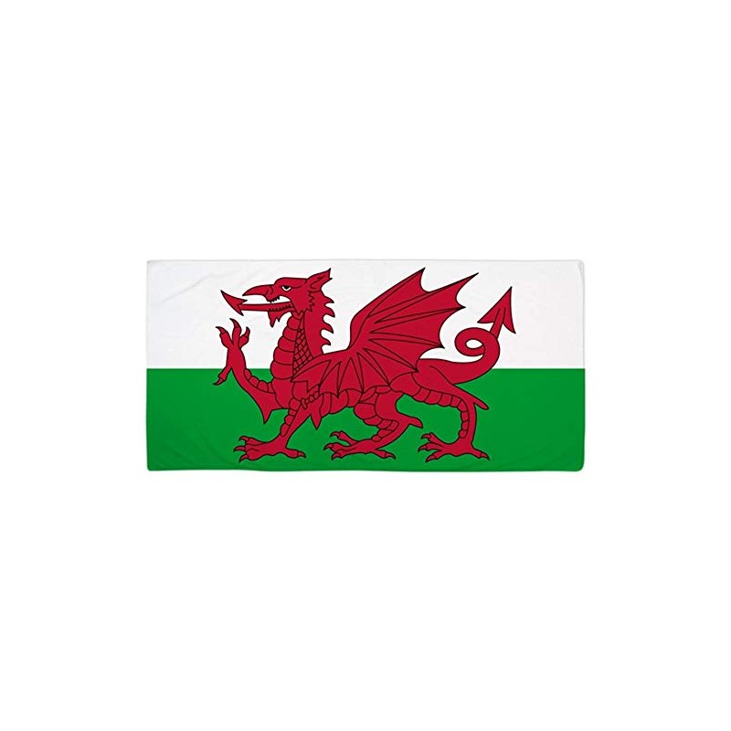 Shaws Direct Welsh Dragon 100% Polyester Beach Towel | Cymru/Wales