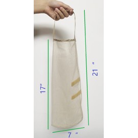 Hanging Mesh Storage Bags 5Pack Potatoes Bags Onion Bags Mesh Garlic Net Bags Long and Large Reusable Net Storage Produce Bags (Beige)