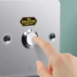 20 Pcs No Soliciting Stickers Small No Soliciting Signs 0.6x1.2 Inch - Waterproof Video Doorbell No Soliciting Sign Decals for for House Home Business Front Door Email Doorbell Home & Office