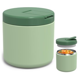 LOHASOK - Tarro térmico para sopa para niños con aislamiento de alimentos calientes con tapa de hebilla, recipiente de almuerzo a prueba de fugas de boca ancha de acero inoxidable para viajes