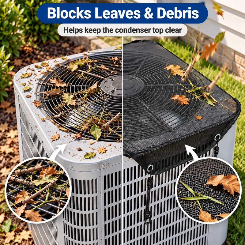 Outdoor Central Air Conditioner Mesh Top Cover, 28 Inch AC