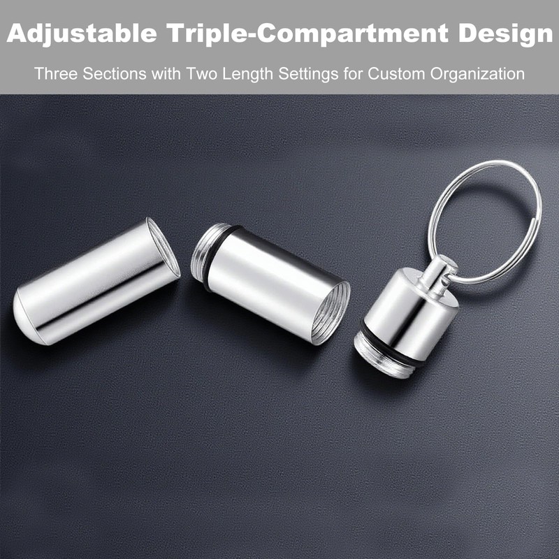 ZGGAZCA Pocket Toothpick Holder Portable Keychain Case Waterproof Aluminium Alloy