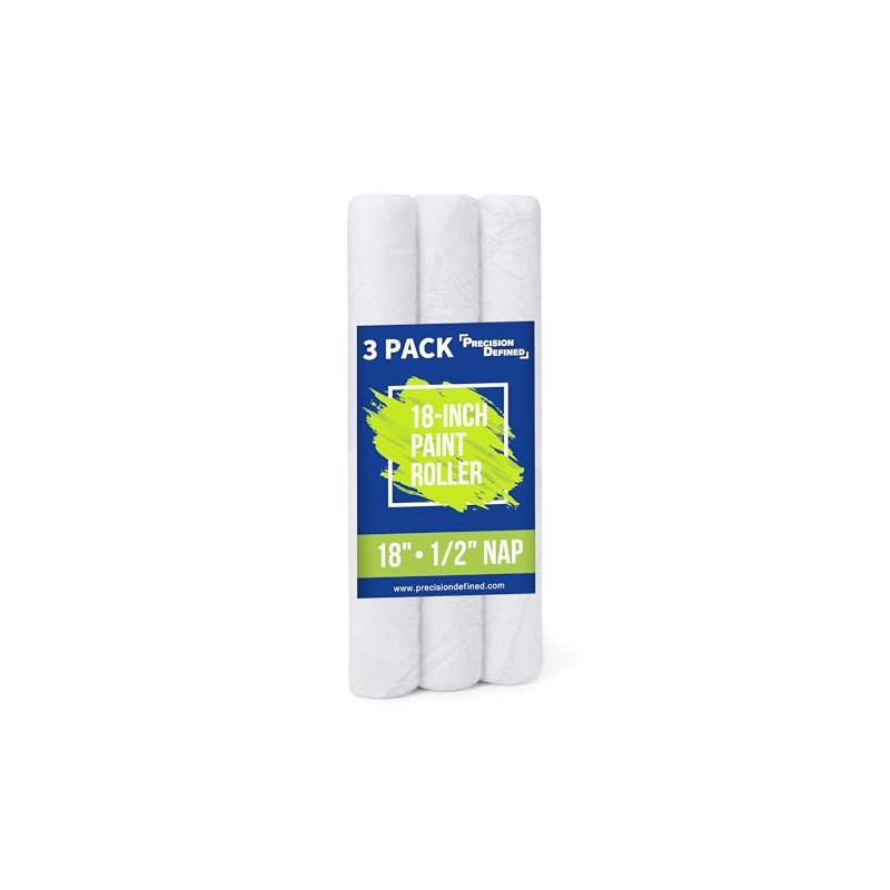 Precision Defined Paint Roller Covers, Paint Roller Cover Set Refill,