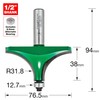 Trend CraftPro Bearing Guided Ovolo Router Cutter, 1/2 Inch Shank