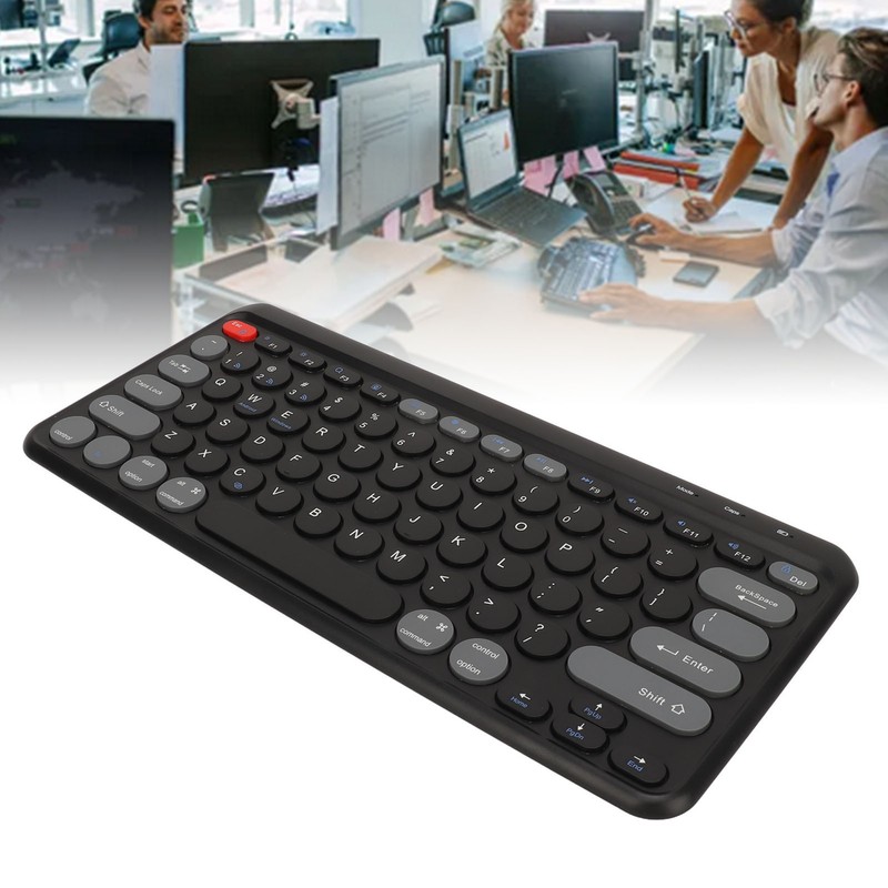 Compact Round Keycaps Mini Keyboard Wireless Bluetooth 2.4G Dual Mode