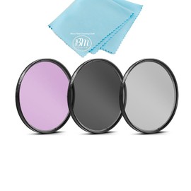 55mm Multi-Coated 3 Piece Filter Kit (UV-CPL-FLD) for Sony Alpha a7, Alpha a7 II, Alpha a7 III Camera with 28-70mm Lens, a6600 Camera with 18-135mm Lens