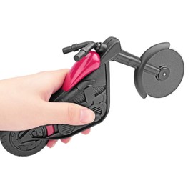 KUONIIY Motorbike Pizza Cutter: the Pizza Wheel, Made of Stainless Steel and Plastic, Beautiful for Display and Applicable to Serve as a Creative Gift (21.5 * 8.5cm, black and red)