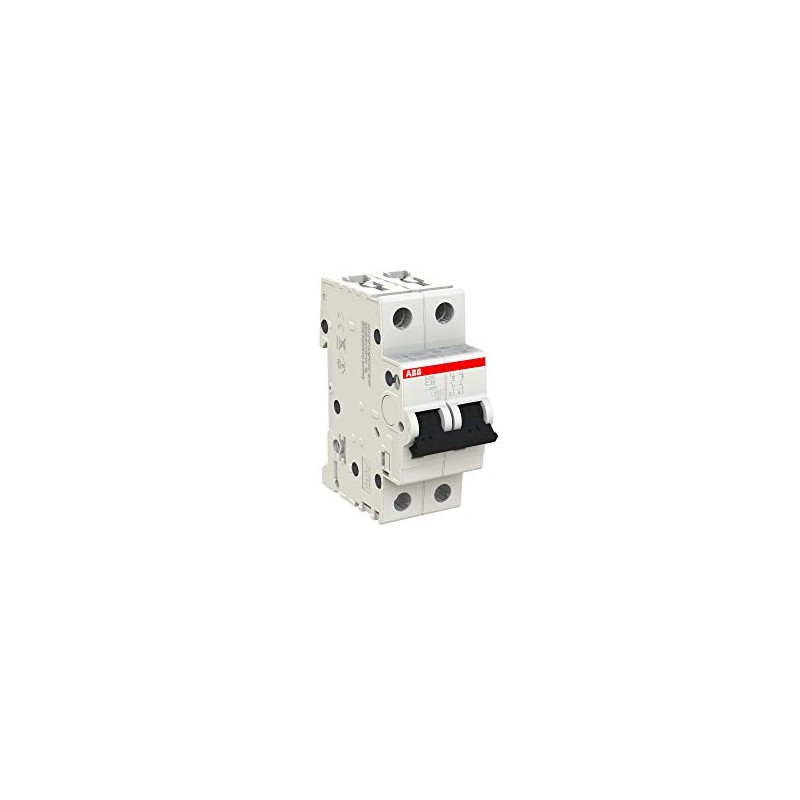 ABB S202-C20 Miniature Circuit Breaker, 2 Pole, Type C, 6/10kA