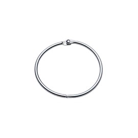 Charles Leonard Loose Leaf Rings with Snap Closure, Nickel Plated, 2.5 Inch Diameter, Silver, 25/Box (R69)
