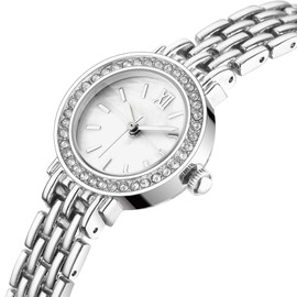 IBSO Women Watches Ladies Quartz Wristwatches Waterproof Bracelet Watch Relogio Feminino (8458 Silver)