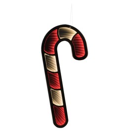 Melrose LED 3D Candy Cane Hanging Christmas Tunnel Light - 23.5"" - Red and Yellow, Black