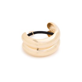 LELET NY Women's Glossy Double Arch Ponytail Hair Tie, Gold, 1 Count