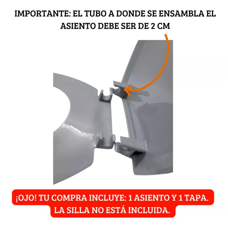 SuperConfort Asiento Y Tapa Para Silla Comodo Baño Repuesto