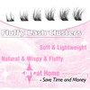 Lash Clusters Fluffy Eyelash Clusters Eyelash Extensions 168pcs DIY Individual