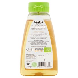 Hilltop Honey - Organic Acacia Honey - Squeezy Bottle - 340g