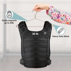 Luxurious Hanger Set Heavy Duty Metal Hangers with Unique Hook Design Durable & Sturdy Coat Hangers 4mm Thick Withstands 25lbs Weight Smooth Finish Compact Shirt Hangers - 10 Pack Rose Gold