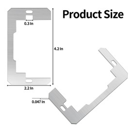 2 Pack Outlet Spacer, Metal Flush Fit Device Leveling Plates for Loose Outlet Plug Fix, Electrical Box Extender, Light Switch (2)