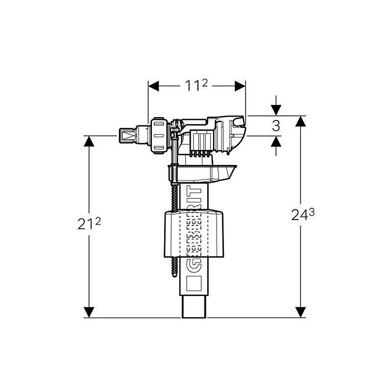Geberit 240.783.00.1 Float Valve Retaining Clamp
