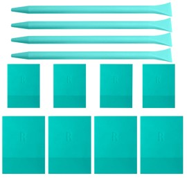BOOLOOEN Mini Squeegee Rubber，Optimized for use with Mesh Backed Stencils and Transfers ， Mini Squeegee for Scorch Paste Wood Burning Paste, Paint, Screen (12)