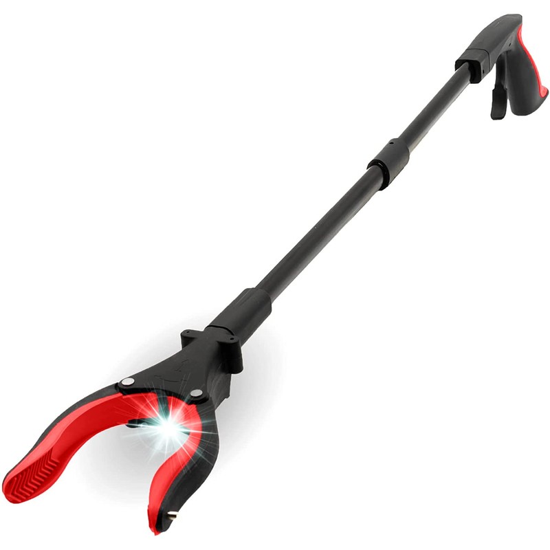 Grabber Reacher Tool 19" Aluminum Magnetic Claw with LED Light,