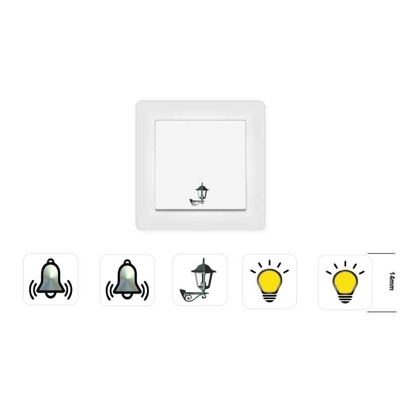 Light Bells and Lantern Switch Sticker Set with 5 Switch