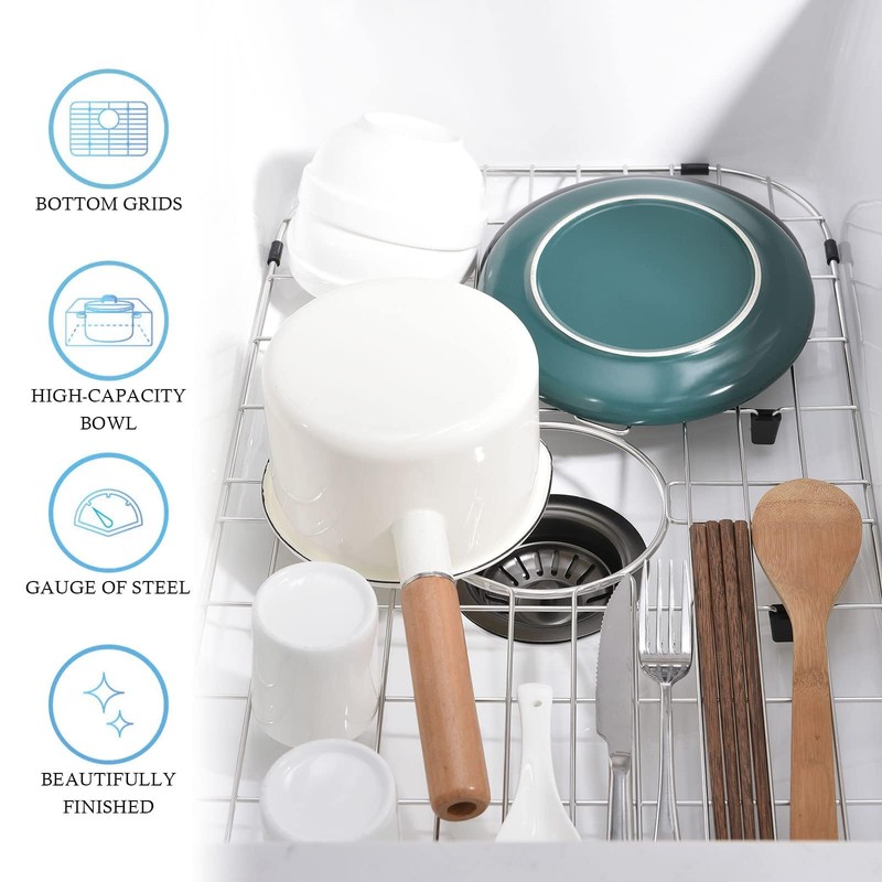 APPASO Sink Protectors for Kitchen Sink, 26-1/16" x 14-1/16", Center