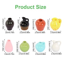 8 Stück Mini Vasen Magnete Kühlschrank 3D Magnet Vase DIY Mini Vase Magnet Kühlschrankmagnete für Kühlschrankzubehör Küche Büro (Keine Blumen)