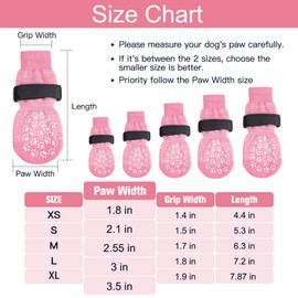 EXPAWLORER Anti-Slip Dog Socks to Prevent Licking Paws,Dog Shoes for Hot/Cold Pavement,Best Paw Protector Traction Control on Hardwood Floor,Dog Booties for Puppy Small Medium Large Senior Dogs